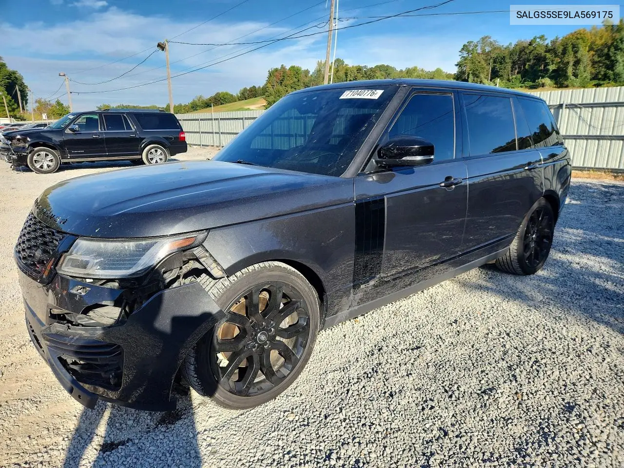 LAND ROVER RANGE ROVER 2020, VIN SALGS5SE9LA569175