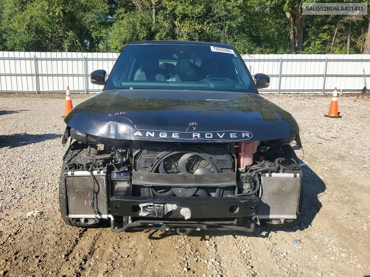 2020 LAND ROVER RANGE ROVER VIN SALGS2RU6LA401411 — фото 5