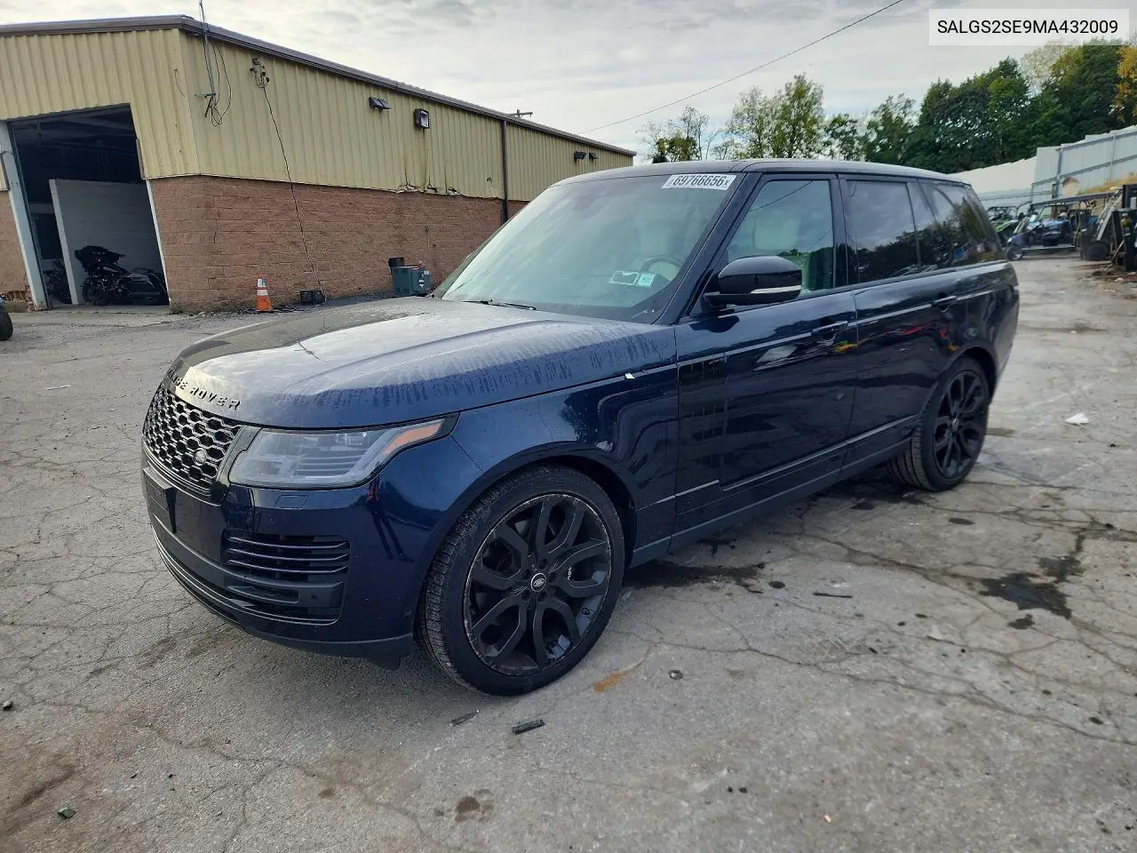 LAND ROVER RANGE ROVER 2021, VIN SALGS2SE9MA432009
