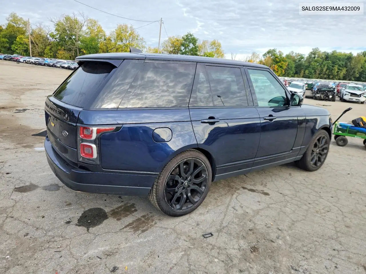 2021 LAND ROVER RANGE ROVER VIN SALGS2SE9MA432009 — фото 3