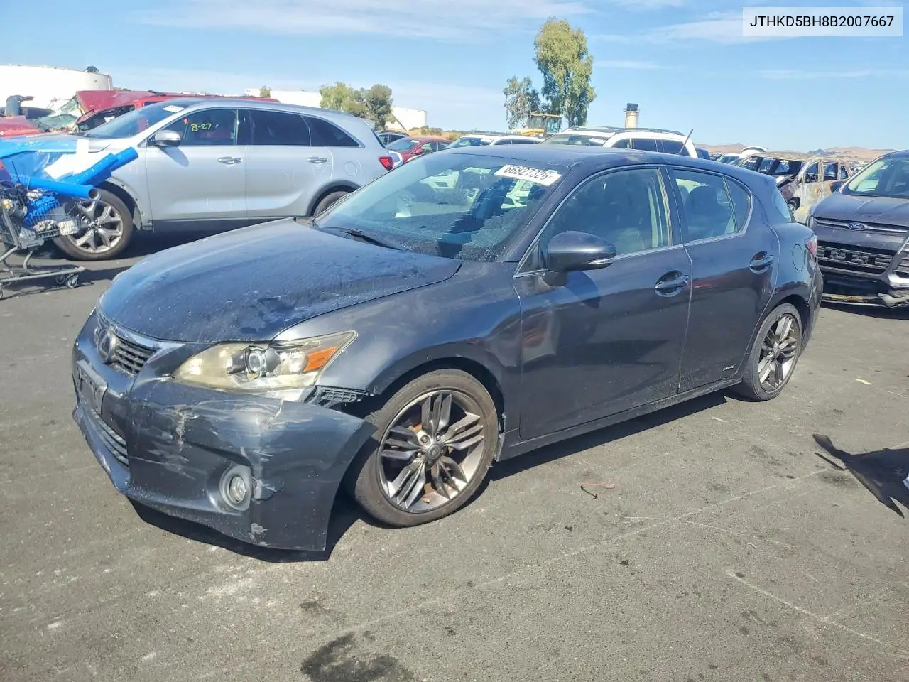LEXUS CT 2011, VIN JTHKD5BH8B2007667
