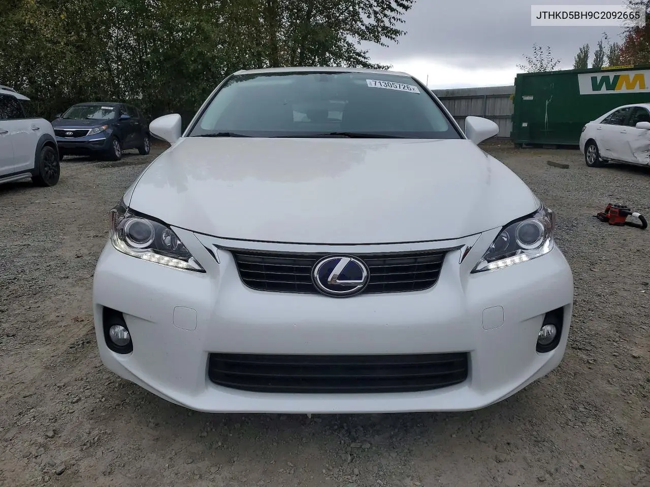 2012 LEXUS CT VIN JTHKD5BH9C2092665 — фото 5