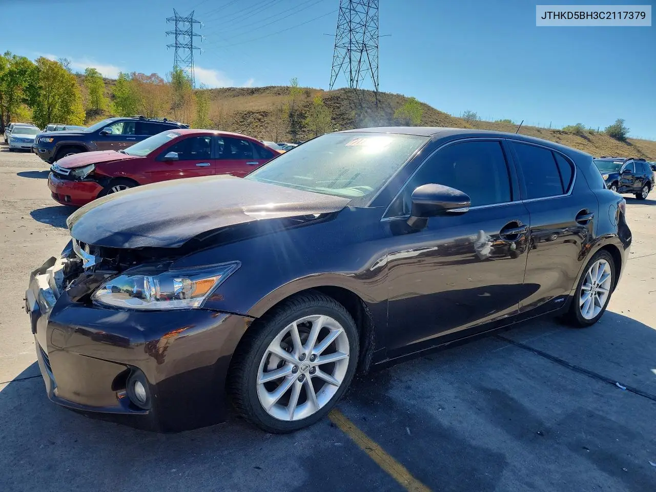 LEXUS CT 2012, VIN JTHKD5BH3C2117379