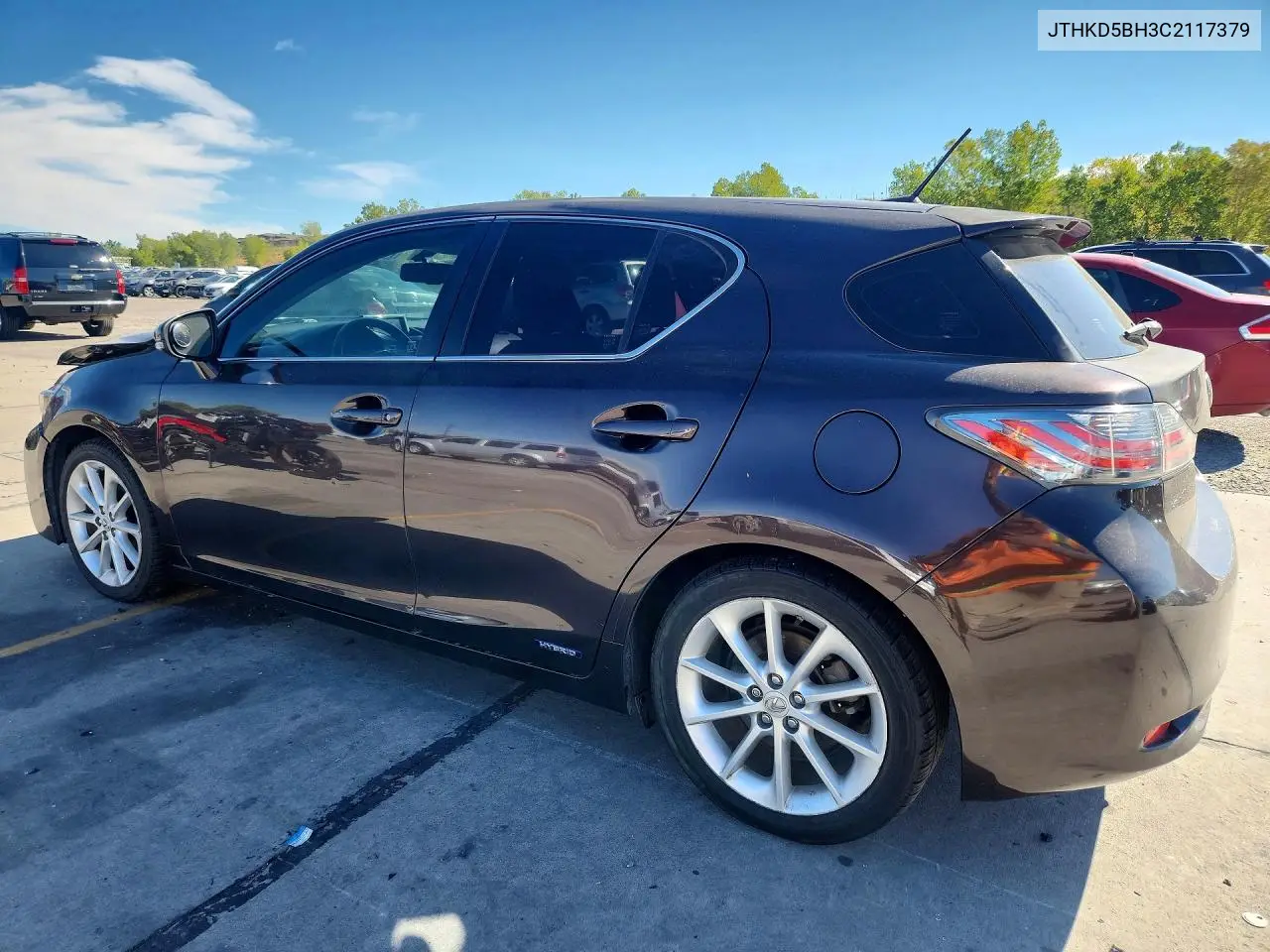 2012 LEXUS CT VIN JTHKD5BH3C2117379 — фото 2