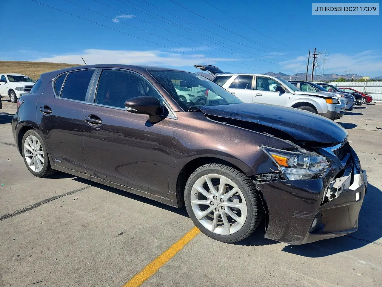 2012 LEXUS CT VIN JTHKD5BH3C2117379 — фото 4