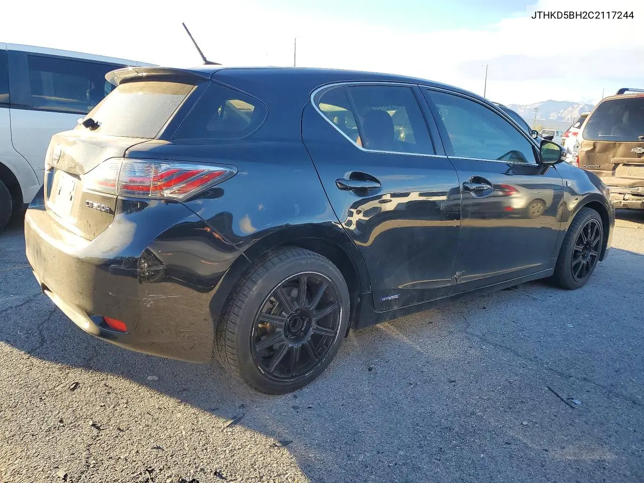 2012 LEXUS CT VIN JTHKD5BH2C2117244 — фото 3