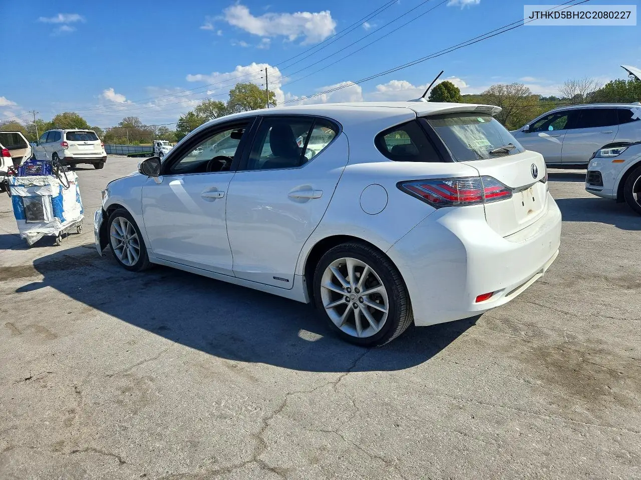 2012 LEXUS CT VIN JTHKD5BH2C2080227 — фото 2
