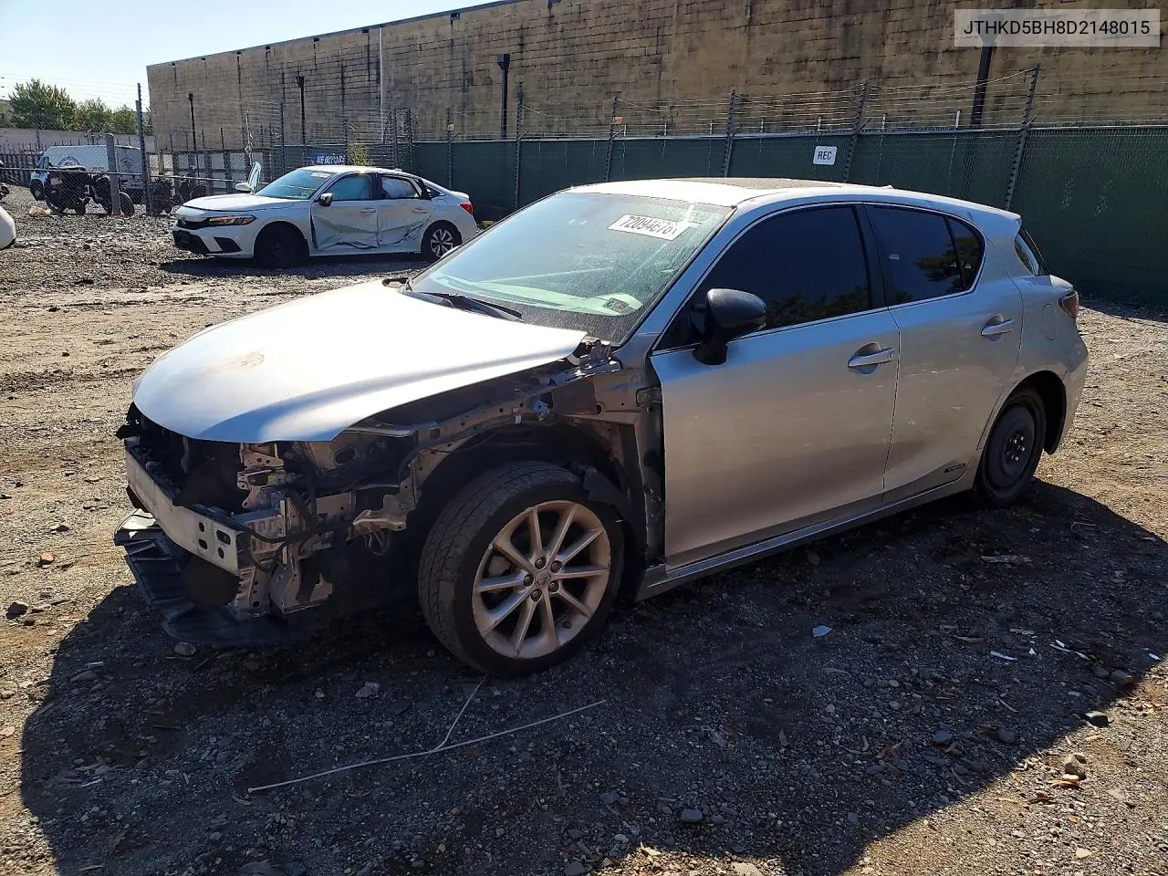 LEXUS CT 2013, VIN JTHKD5BH8D2148015