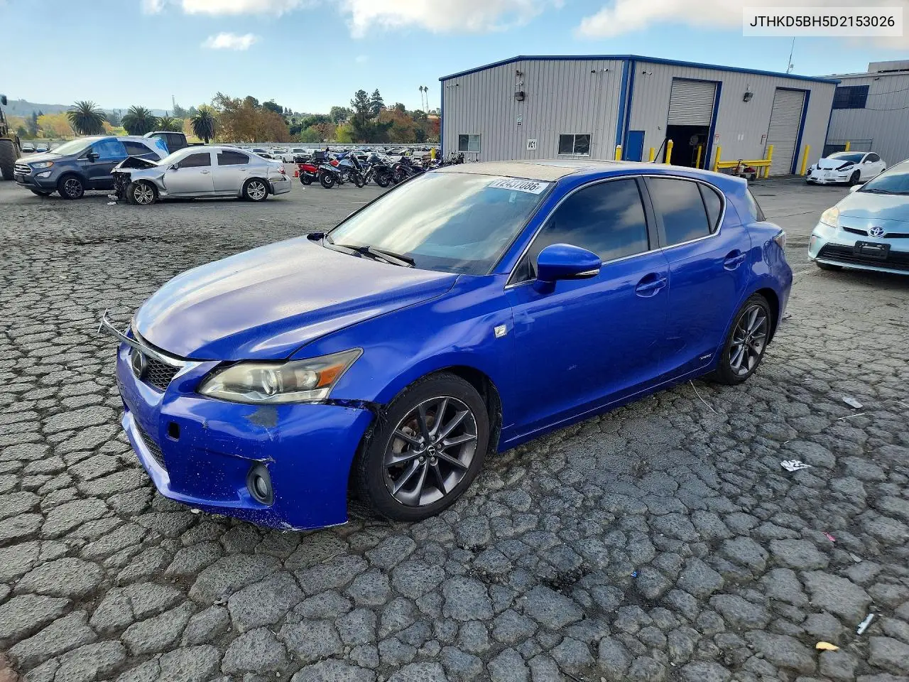 LEXUS CT 2013, VIN JTHKD5BH5D2153026