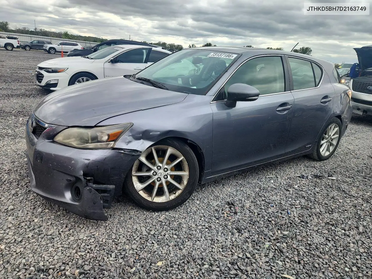 LEXUS CT 2013, VIN JTHKD5BH7D2163749
