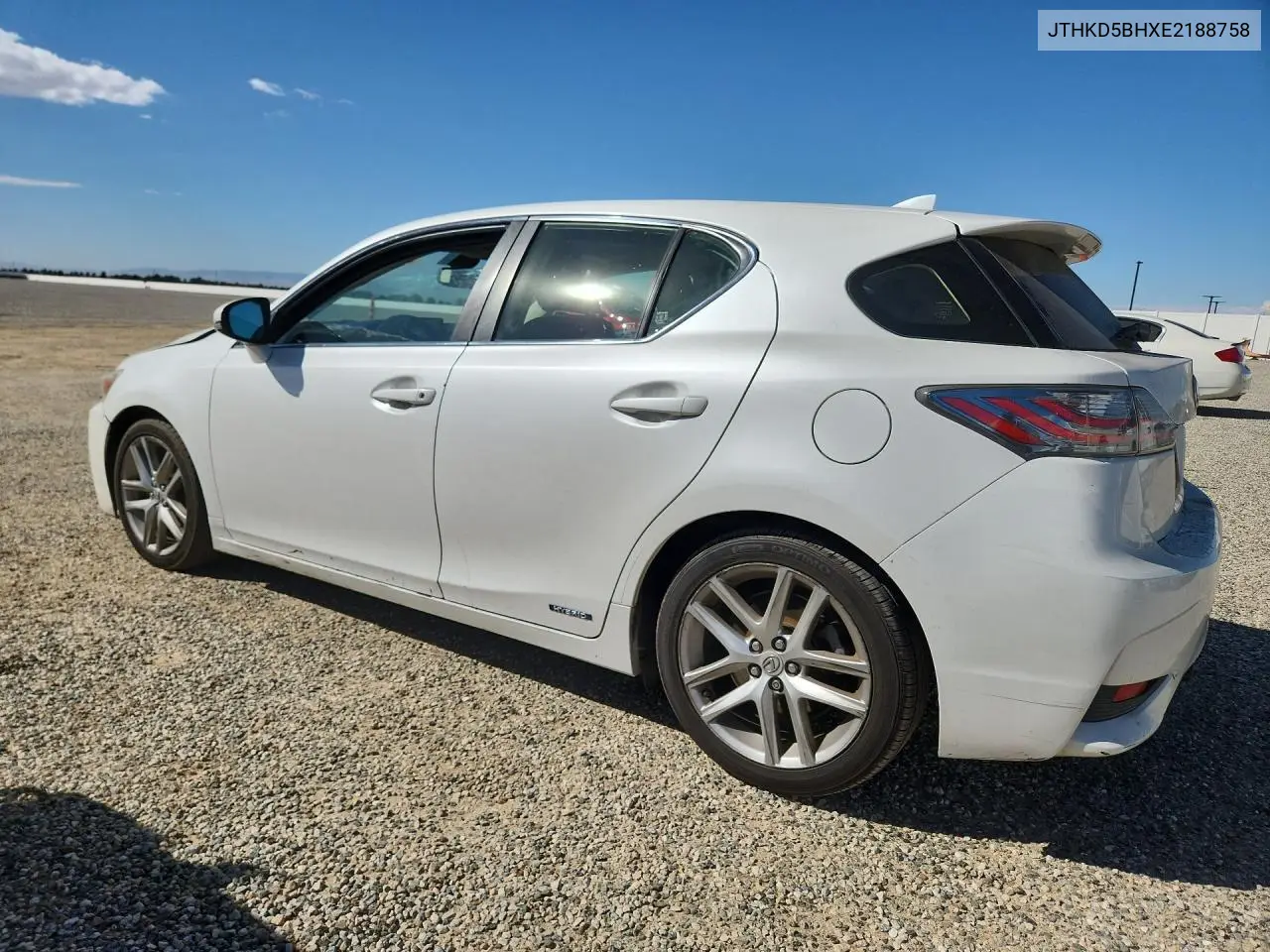 2014 LEXUS CT VIN JTHKD5BHXE2188758 — фото 2