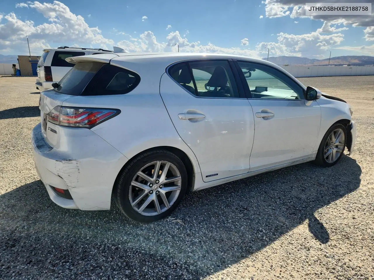 2014 LEXUS CT VIN JTHKD5BHXE2188758 — фото 3