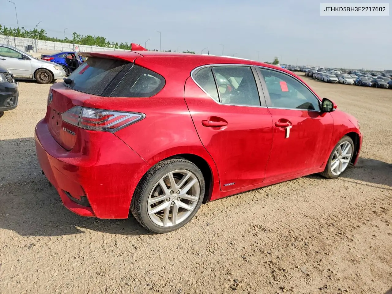 2015 LEXUS CT VIN JTHKD5BH3F2217602 — фото 3