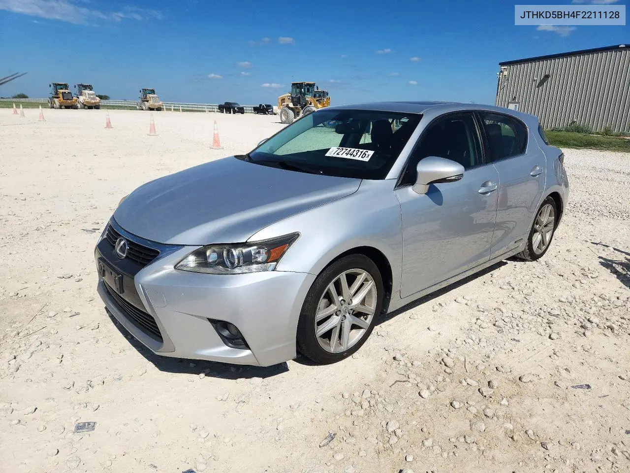 LEXUS CT 2015, VIN JTHKD5BH4F2211128