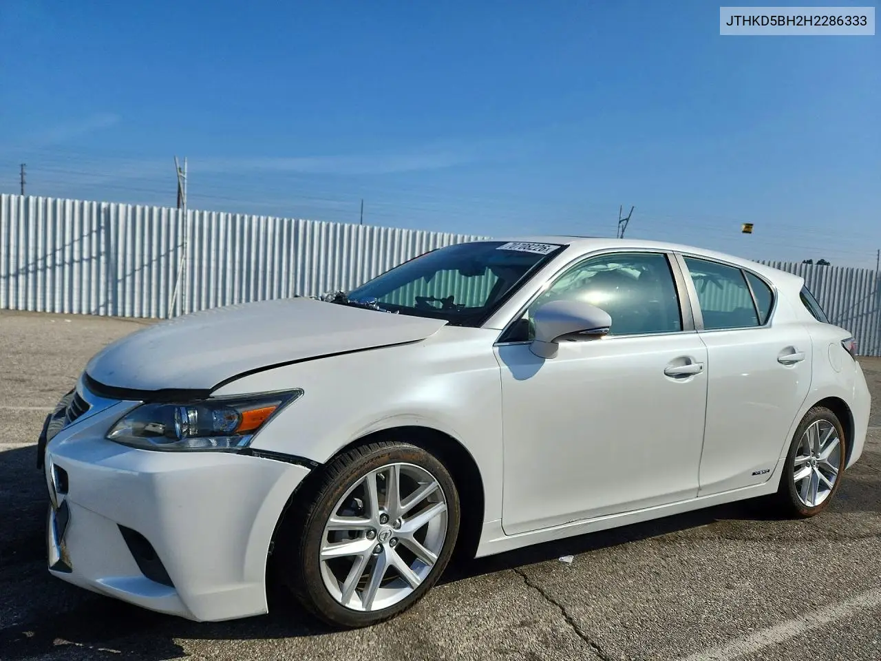 LEXUS CT 2017, VIN JTHKD5BH2H2286333