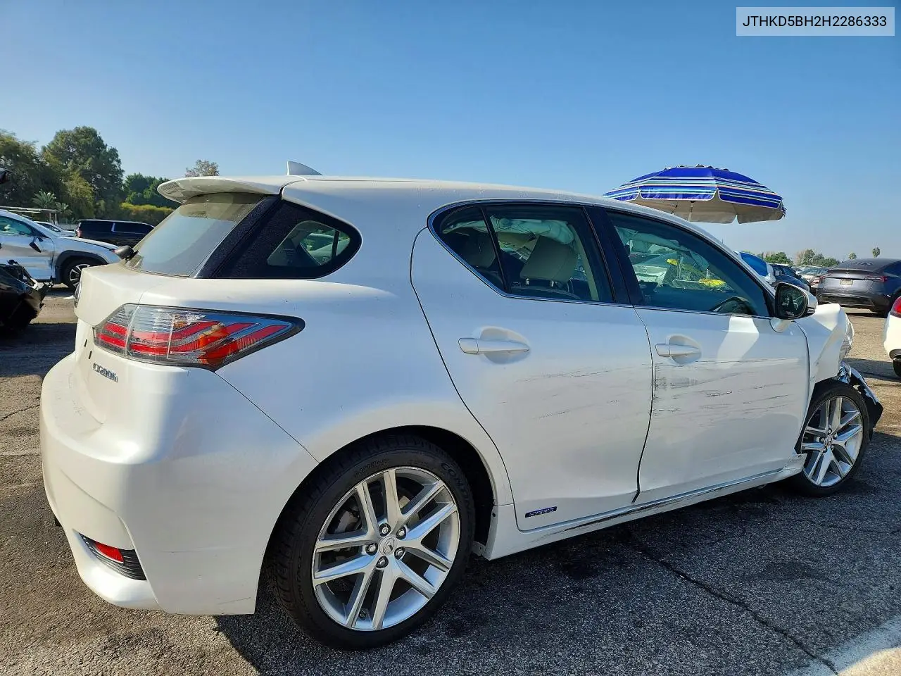 2017 LEXUS CT VIN JTHKD5BH2H2286333 — фото 3