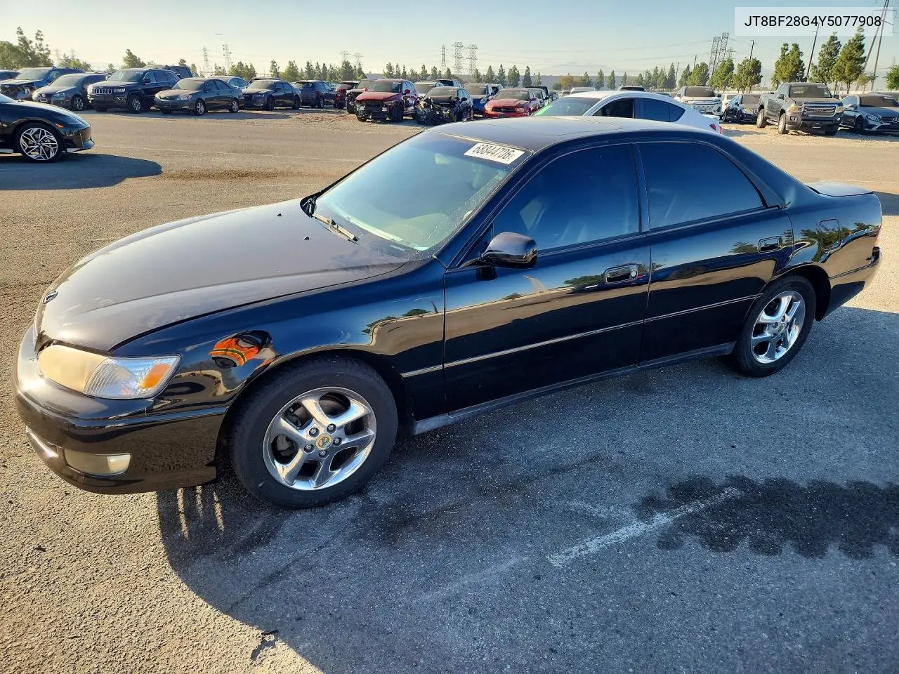 LEXUS ES 2000, VIN JT8BF28G4Y5077908