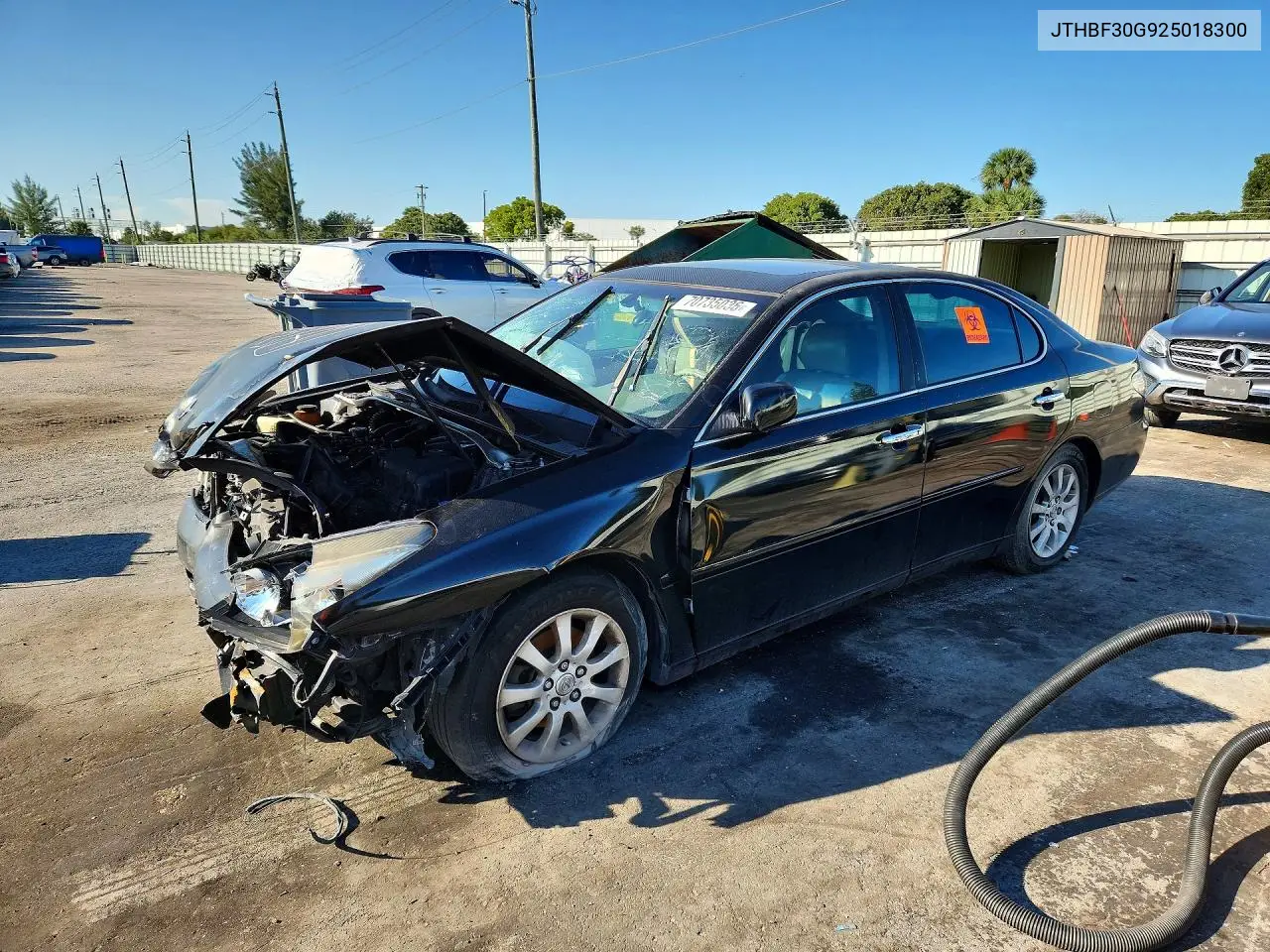 LEXUS ES 2002, VIN JTHBF30G925018300