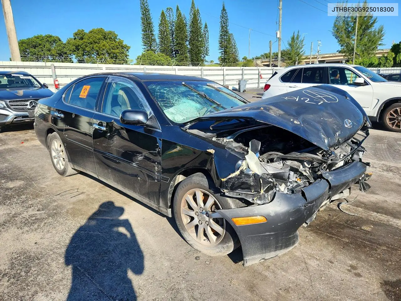 2002 LEXUS ES VIN JTHBF30G925018300 — фото 4
