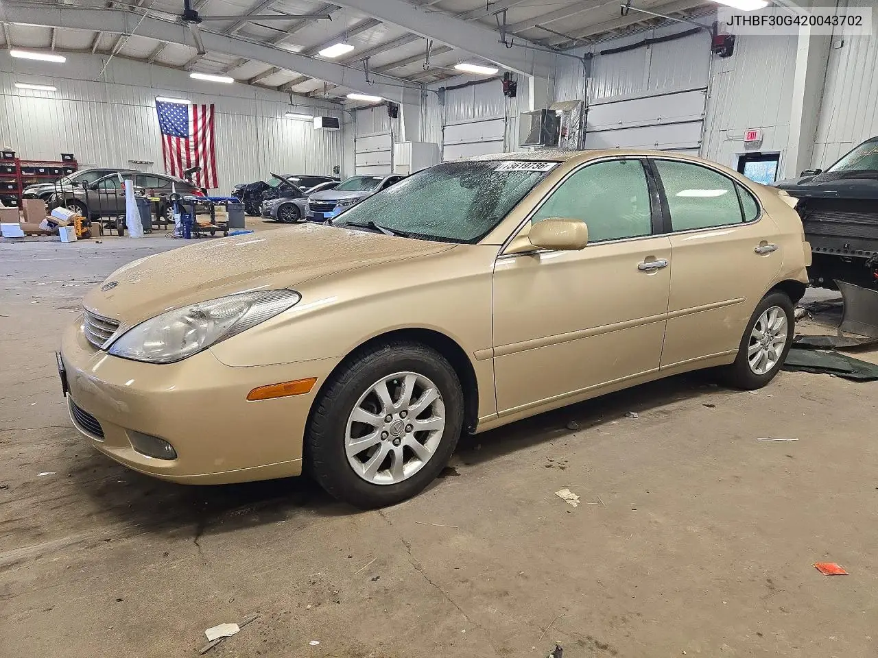 LEXUS ES 2002, VIN JTHBF30G420043702
