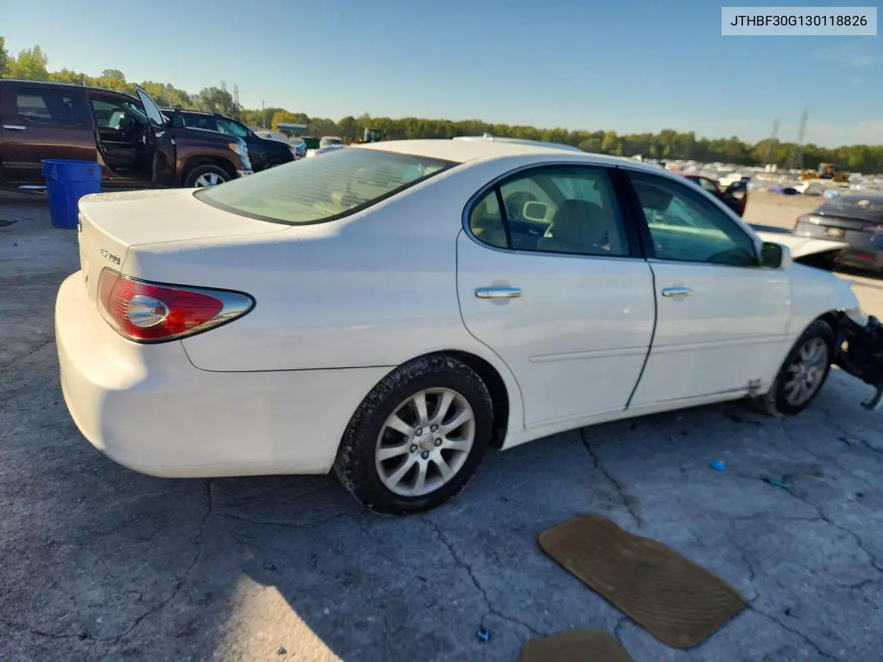 2003 LEXUS ES VIN JTHBF30G130118826 — фото 3