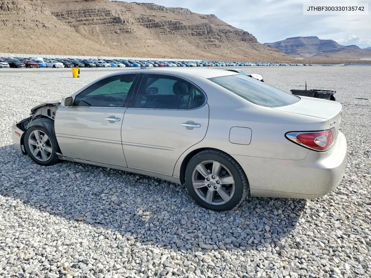 2003 LEXUS ES VIN JTHBF30G330135742 — фото 2