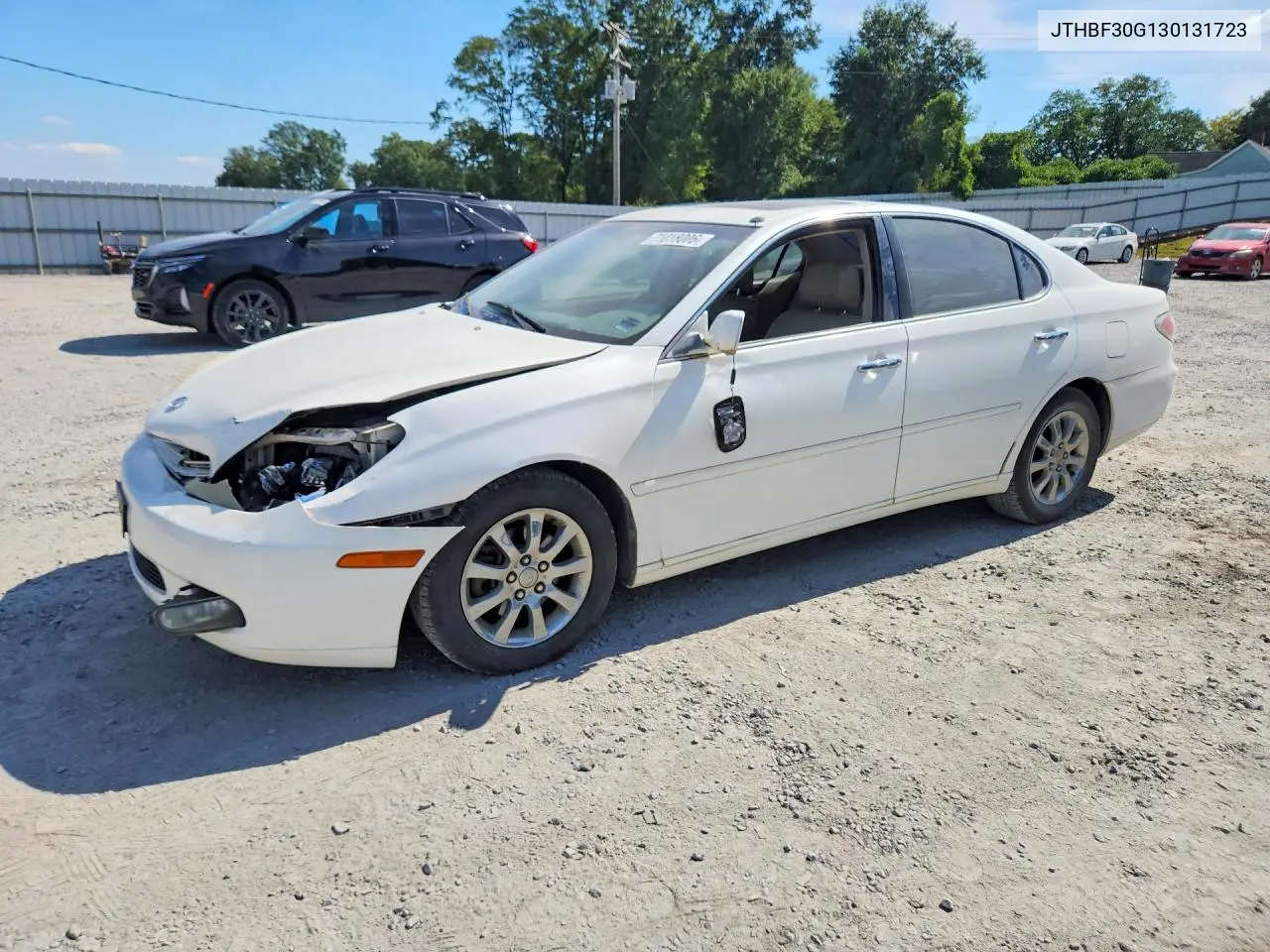 LEXUS ES 2003, VIN JTHBF30G130131723
