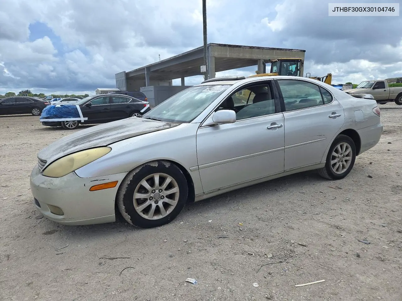 LEXUS ES 2003, VIN JTHBF30GX30104746