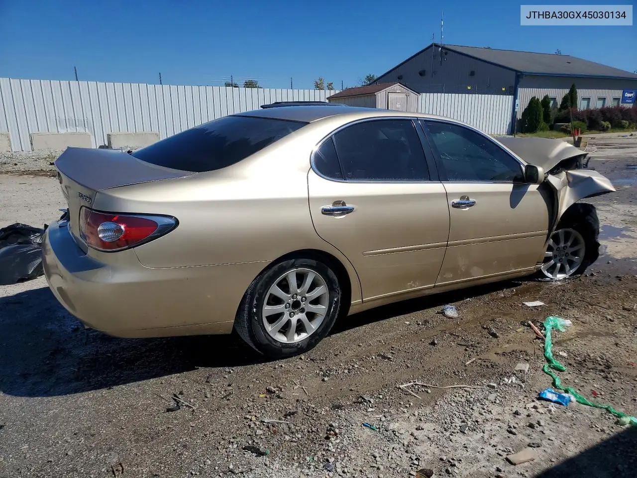 2004 LEXUS ES VIN JTHBA30GX45030134 — фото 3