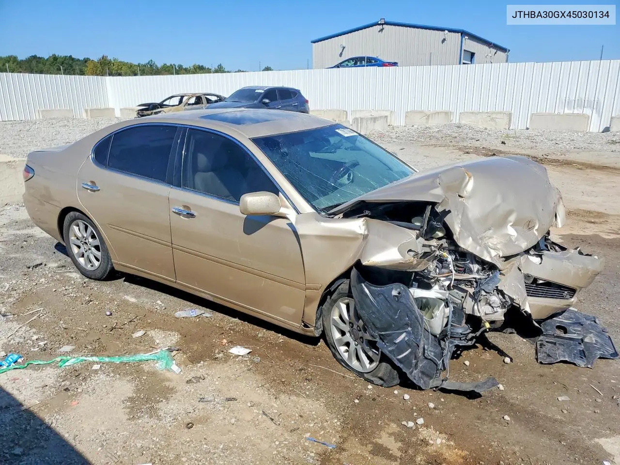 2004 LEXUS ES VIN JTHBA30GX45030134 — фото 4