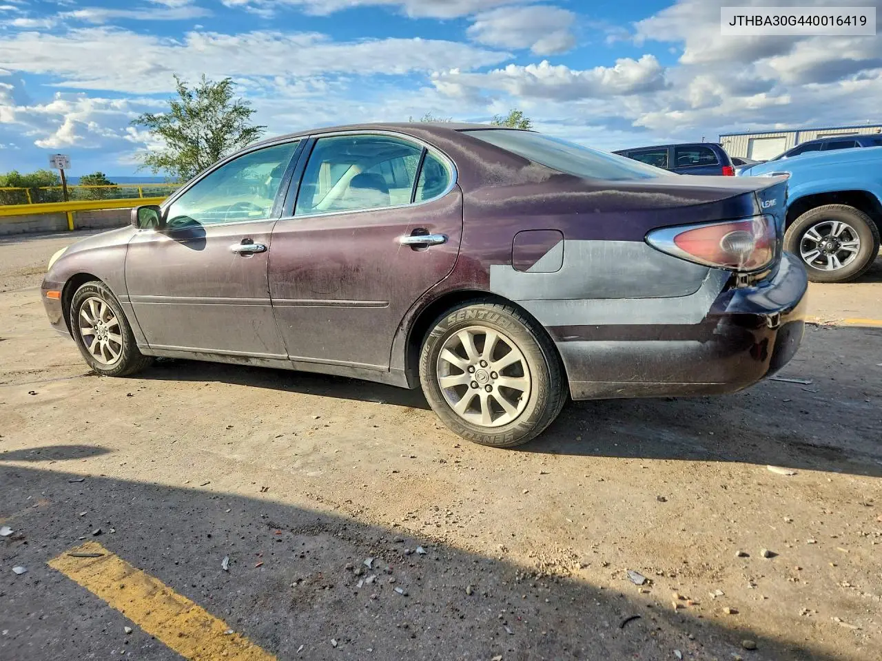 2004 LEXUS ES VIN JTHBA30G440016419 — фото 2