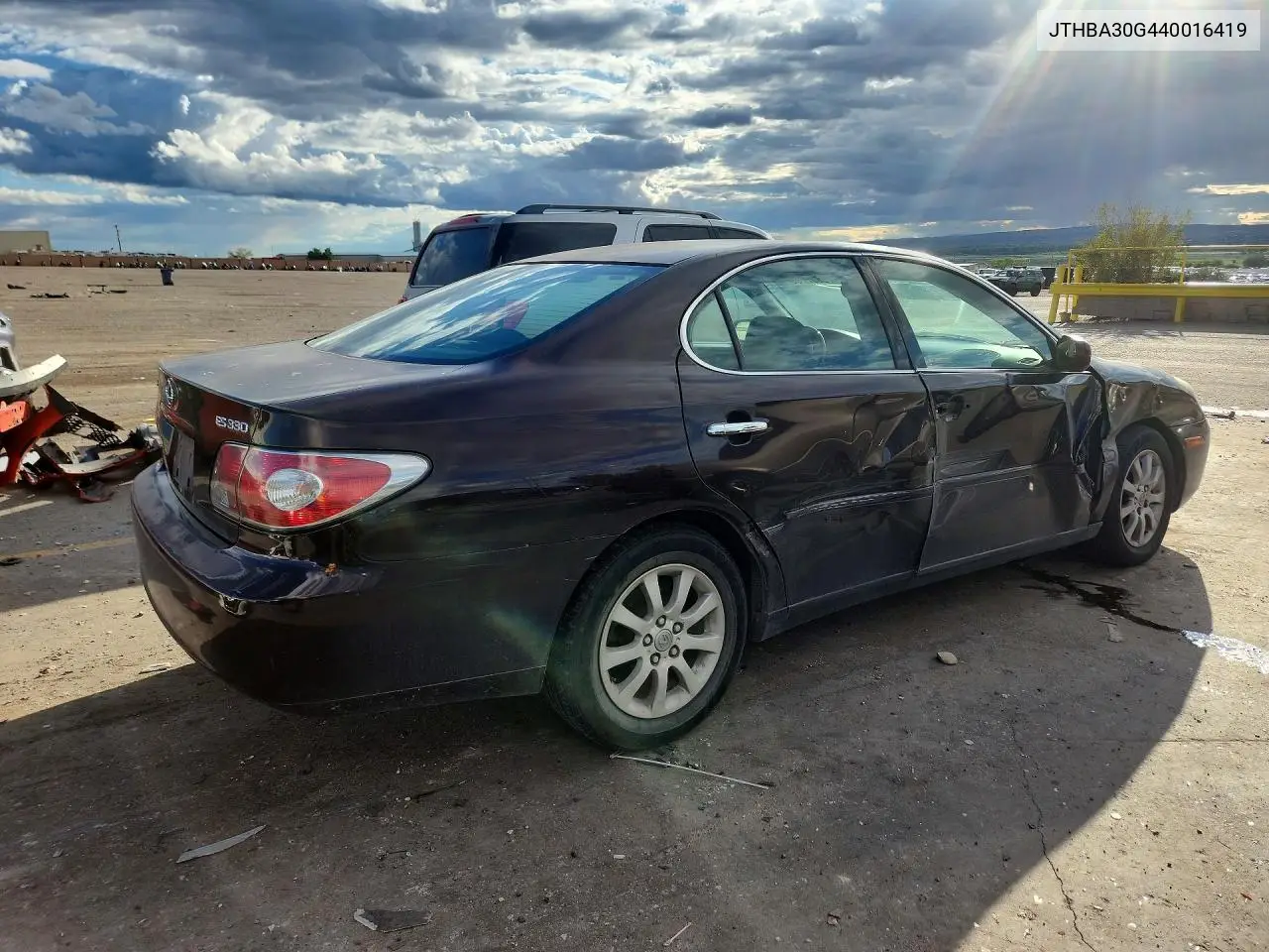 2004 LEXUS ES VIN JTHBA30G440016419 — фото 3