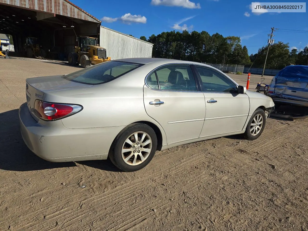 2004 LEXUS ES VIN JTHBA30G845020217 — фото 3