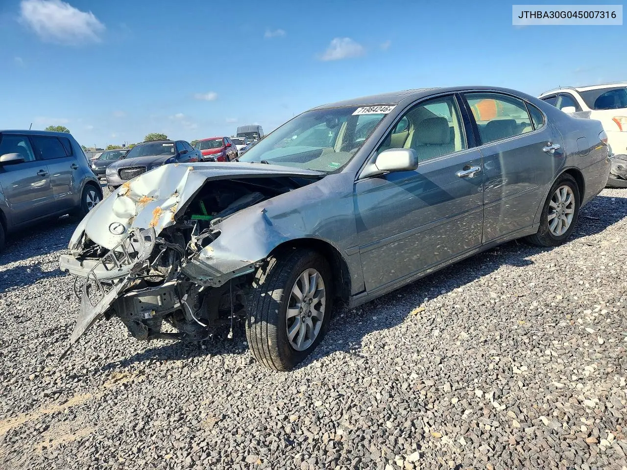 LEXUS ES 2004, VIN JTHBA30G045007316