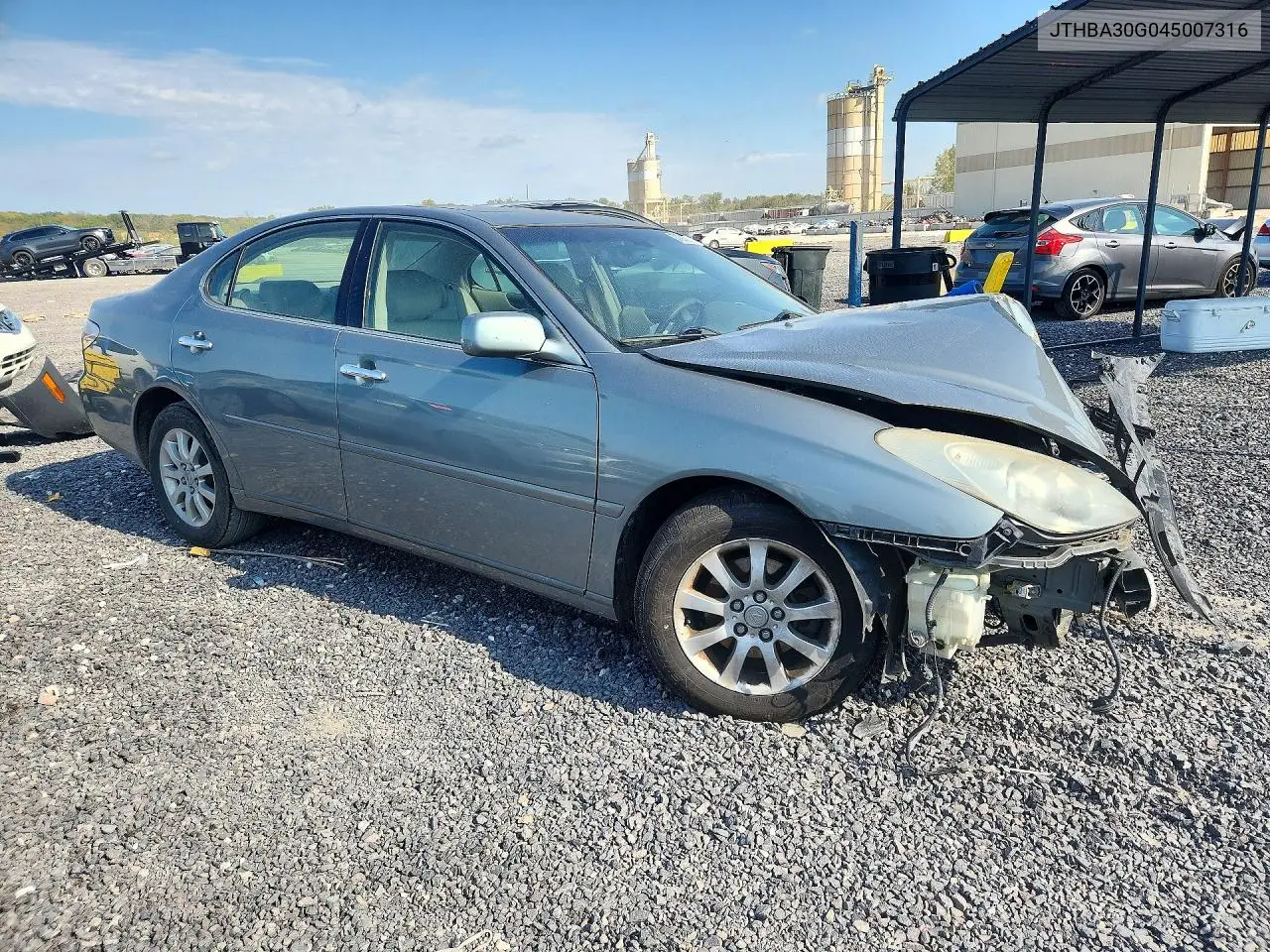 2004 LEXUS ES VIN JTHBA30G045007316 — фото 4