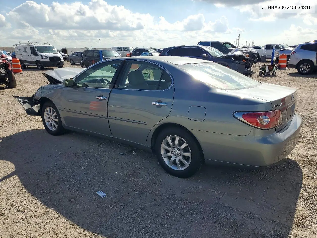 2004 LEXUS ES VIN JTHBA30G245034310 — фото 2