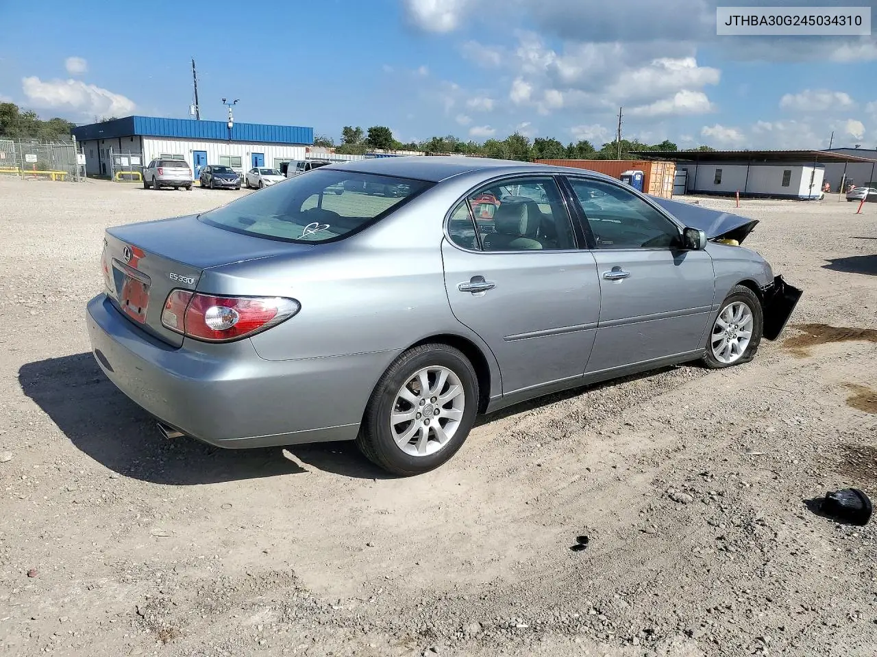 2004 LEXUS ES VIN JTHBA30G245034310 — фото 3