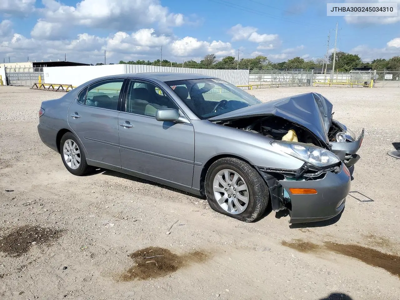 2004 LEXUS ES VIN JTHBA30G245034310 — фото 4