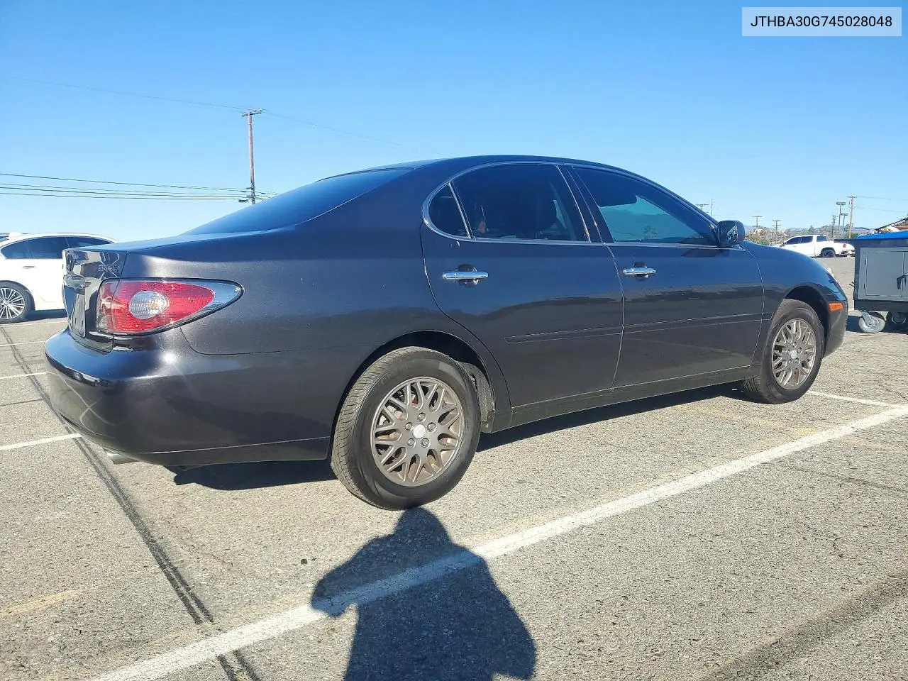 2004 LEXUS ES VIN JTHBA30G745028048 — фото 3