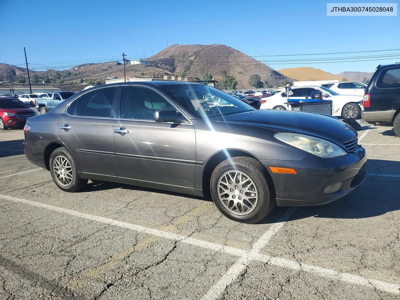 2004 LEXUS ES VIN JTHBA30G745028048 — фото 4