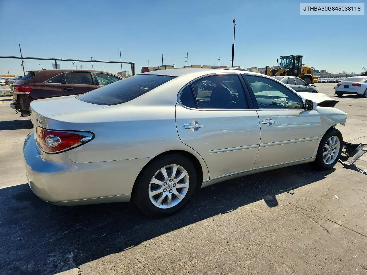 2004 LEXUS ES VIN JTHBA30G845038118 — фото 3