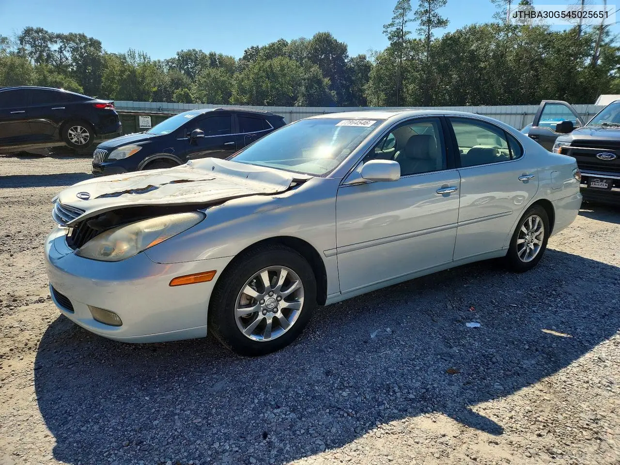 LEXUS ES 2004, VIN JTHBA30G545025651