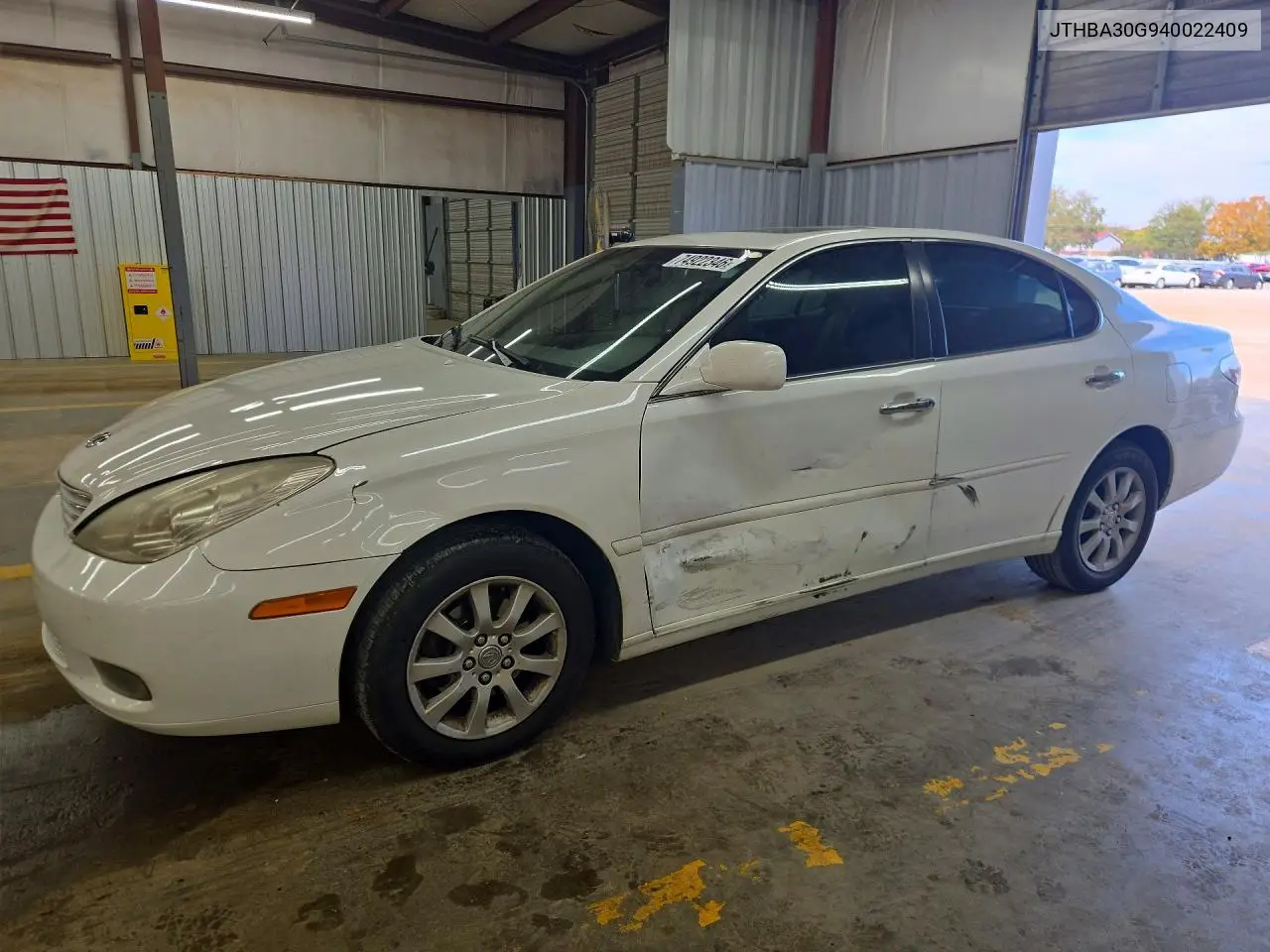 LEXUS ES 2004, VIN JTHBA30G940022409