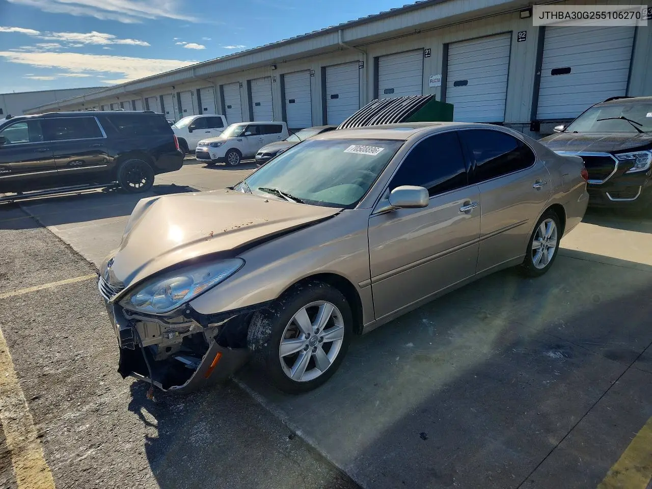 LEXUS ES 2005, VIN JTHBA30G255106270