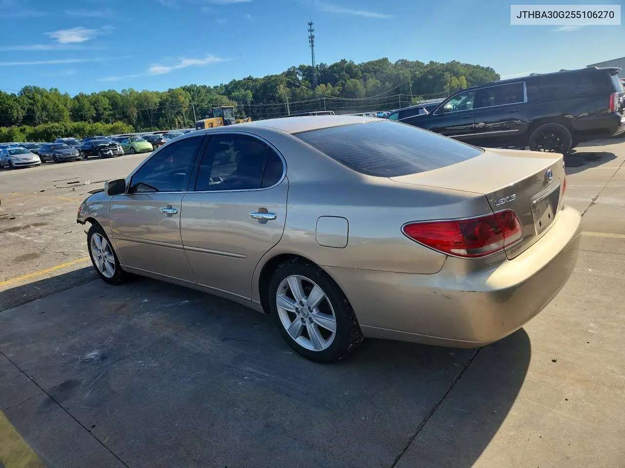 2005 LEXUS ES VIN JTHBA30G255106270 — фото 2