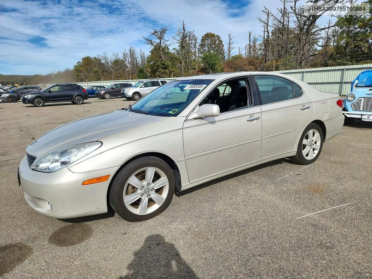 LEXUS ES 2005, VIN JTHBA30G755100884