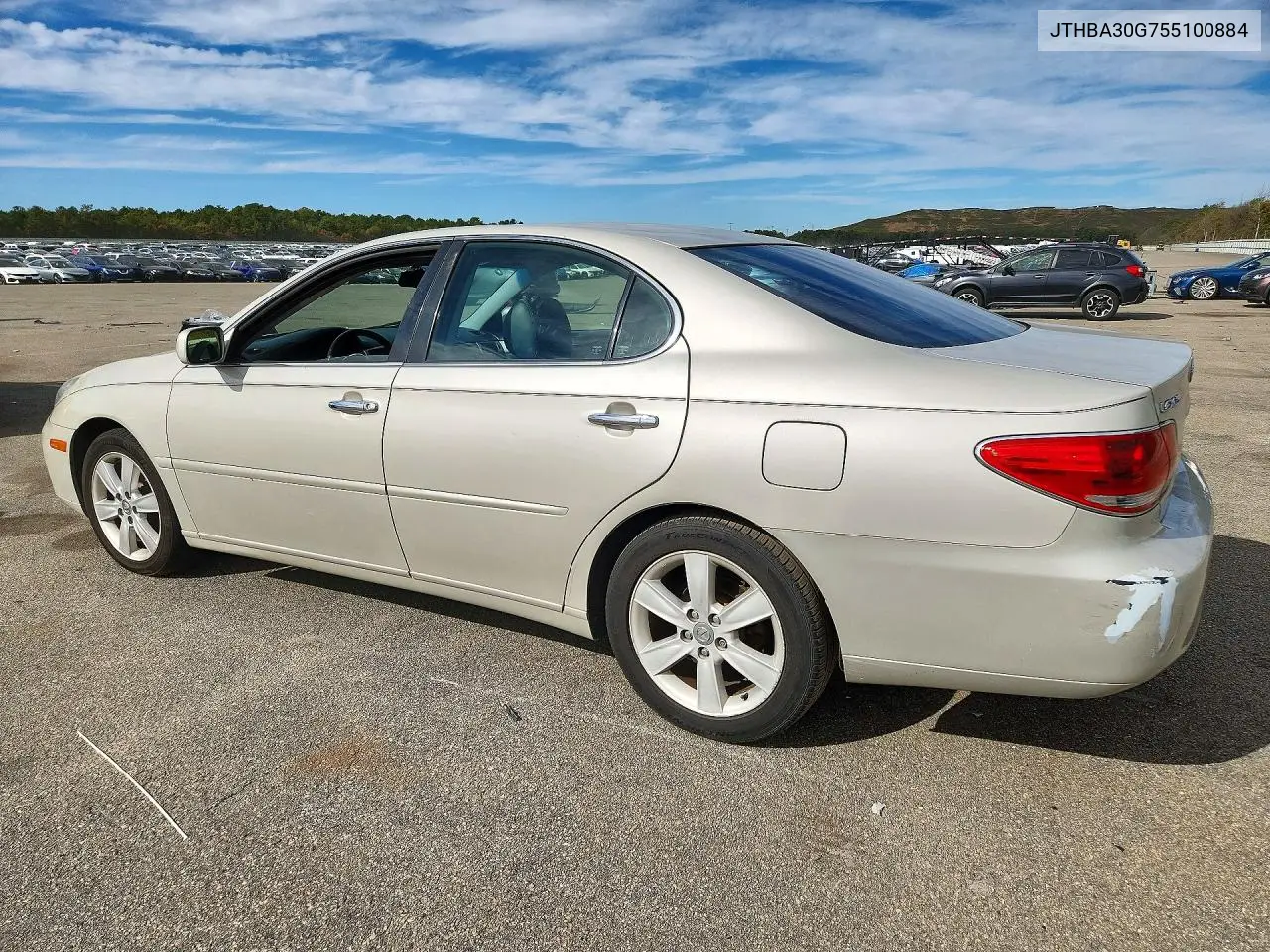 2005 LEXUS ES VIN JTHBA30G755100884 — фото 2