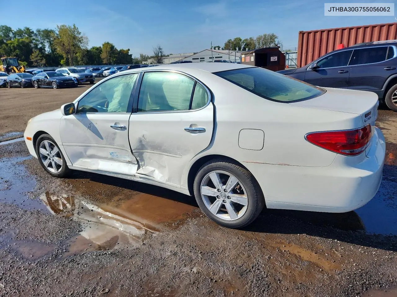 2005 LEXUS ES VIN JTHBA30G755056062 — фото 2