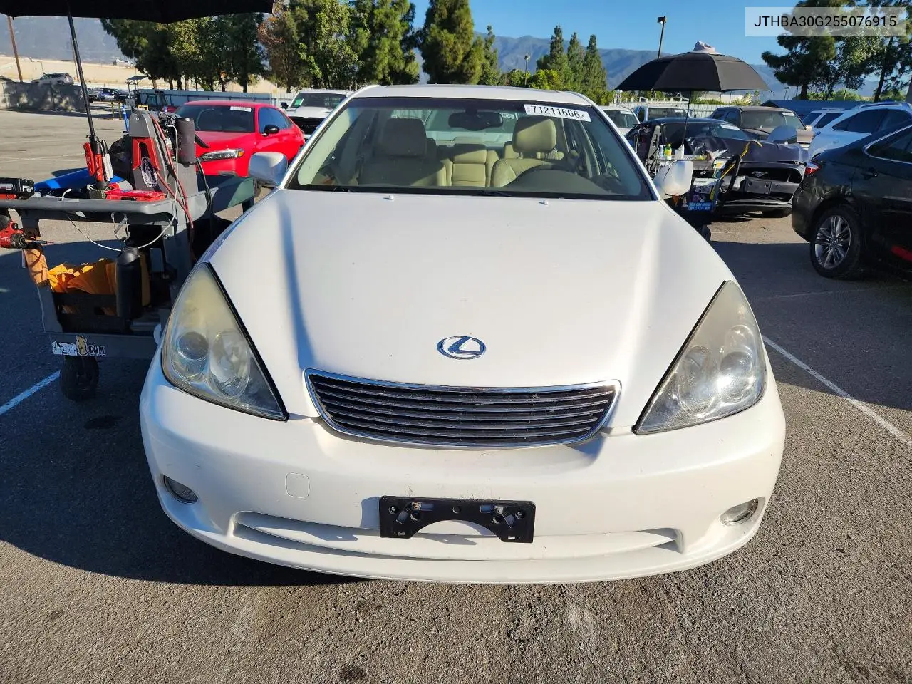 2005 LEXUS ES VIN JTHBA30G255076915 — фото 5