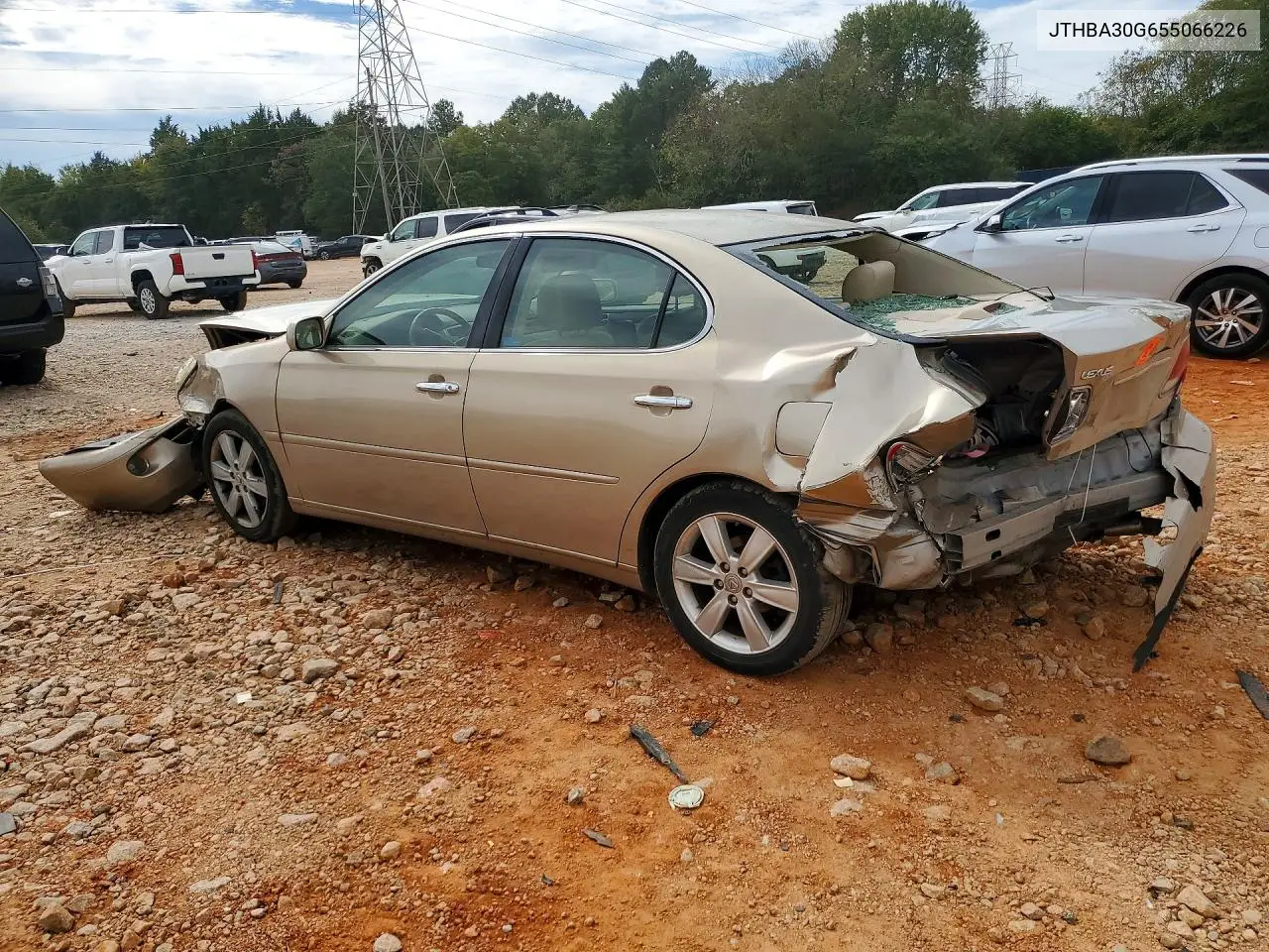 2005 LEXUS ES VIN JTHBA30G655066226 — фото 2